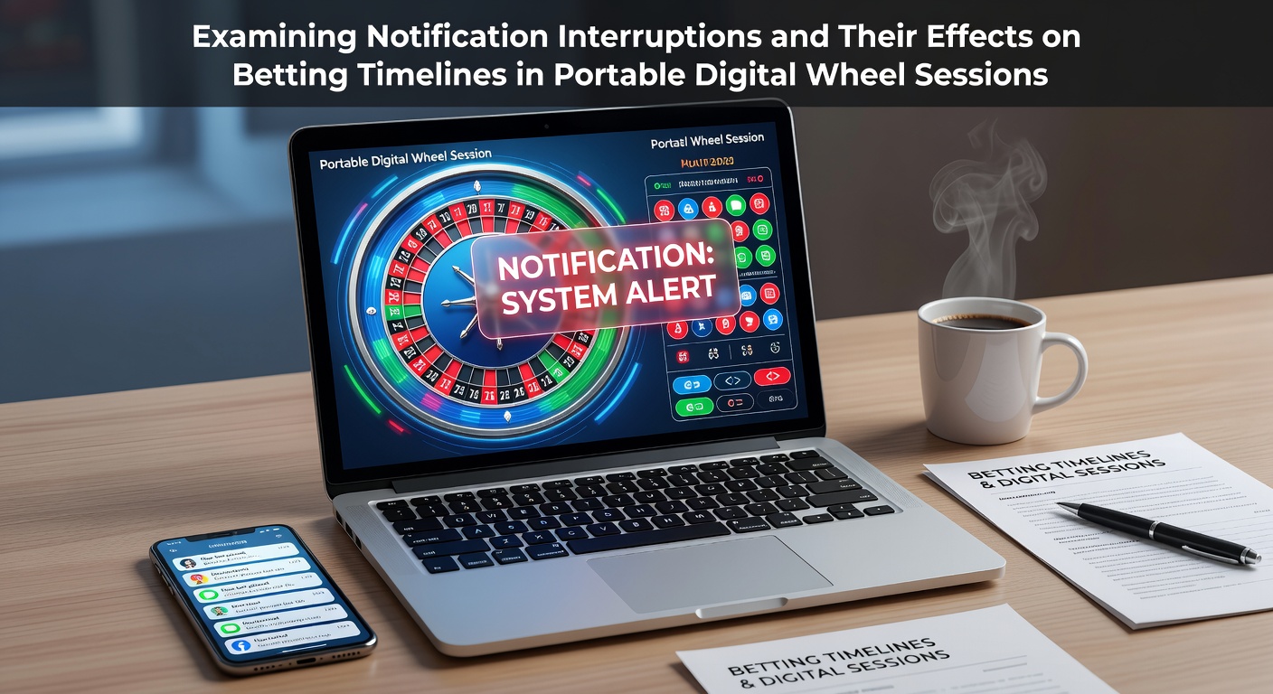 Mobiele roulette-app met notificatie-overlay tijdens een actieve spinsessie op een draagbaar apparaat