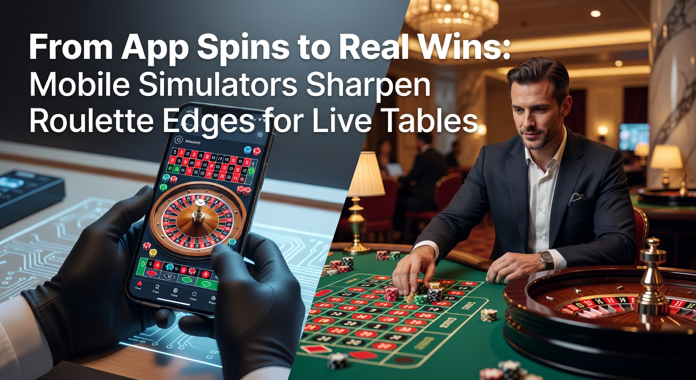 Mobiele roulette-simulator op een smartphone-scherm met draaiend wiel en statistieken