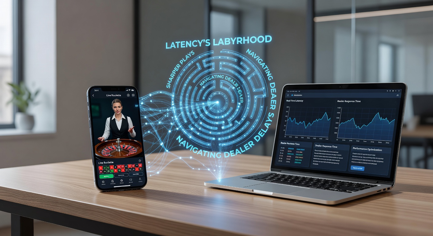 Live dealer bij een mobiele roulette-tafel met zichtbare streaming-vertragingen op een smartphone-scherm
