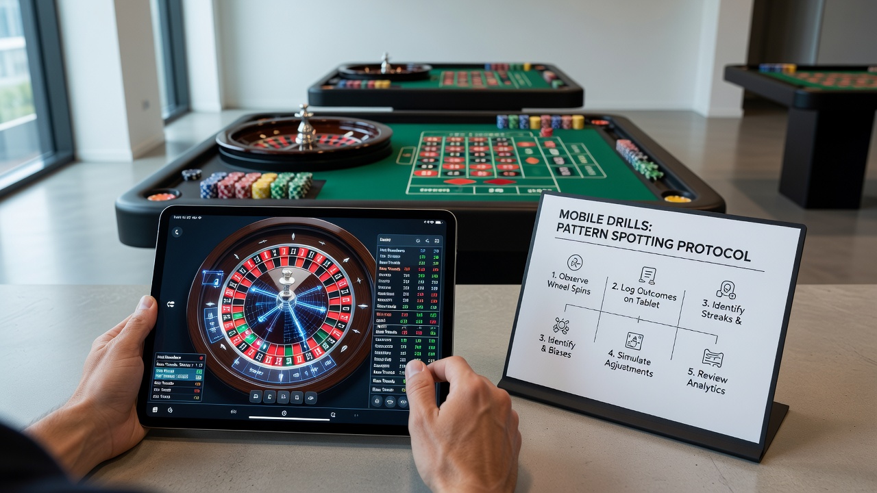 Oefeningen met mobiele simulators voor live roulette patronen