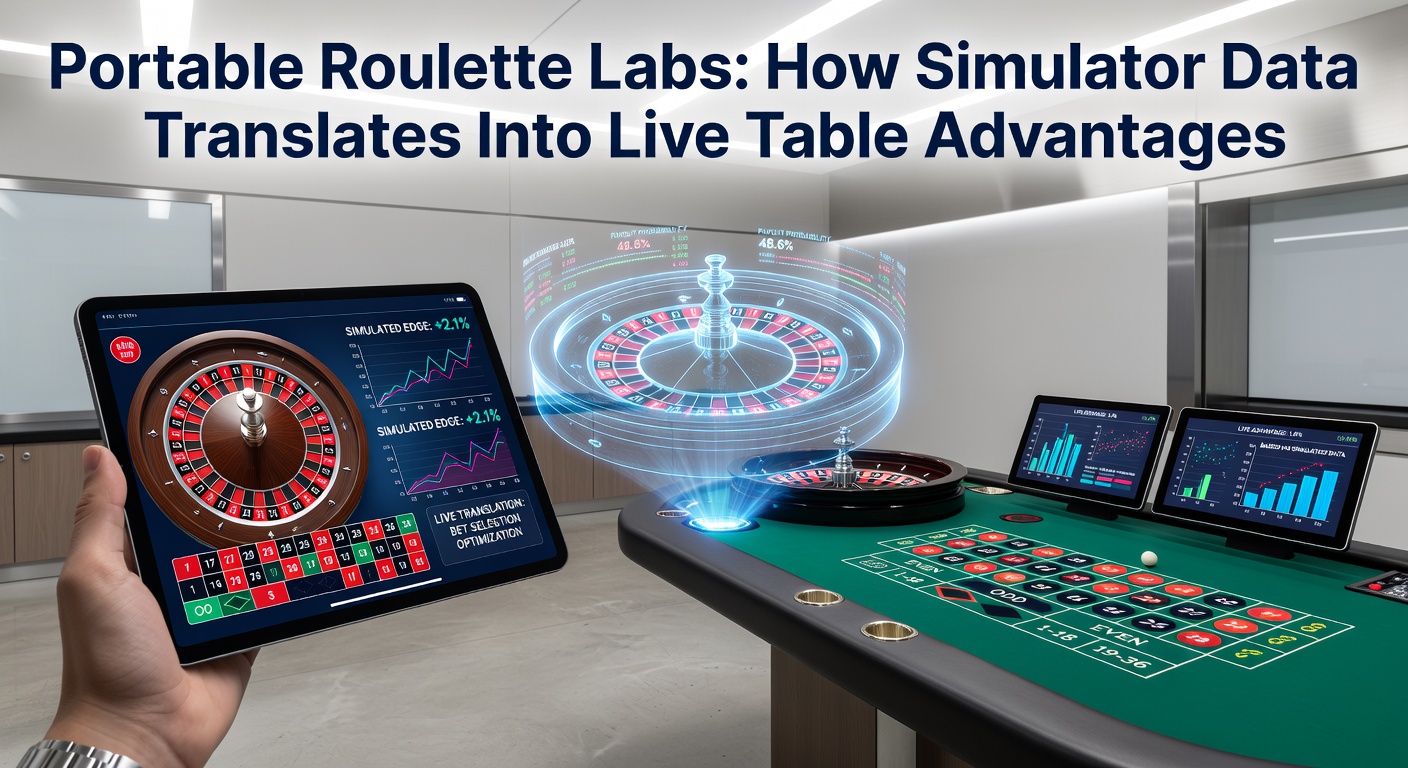 Portable Roulette Labs simulator interface met data visualisaties voor roulette training
