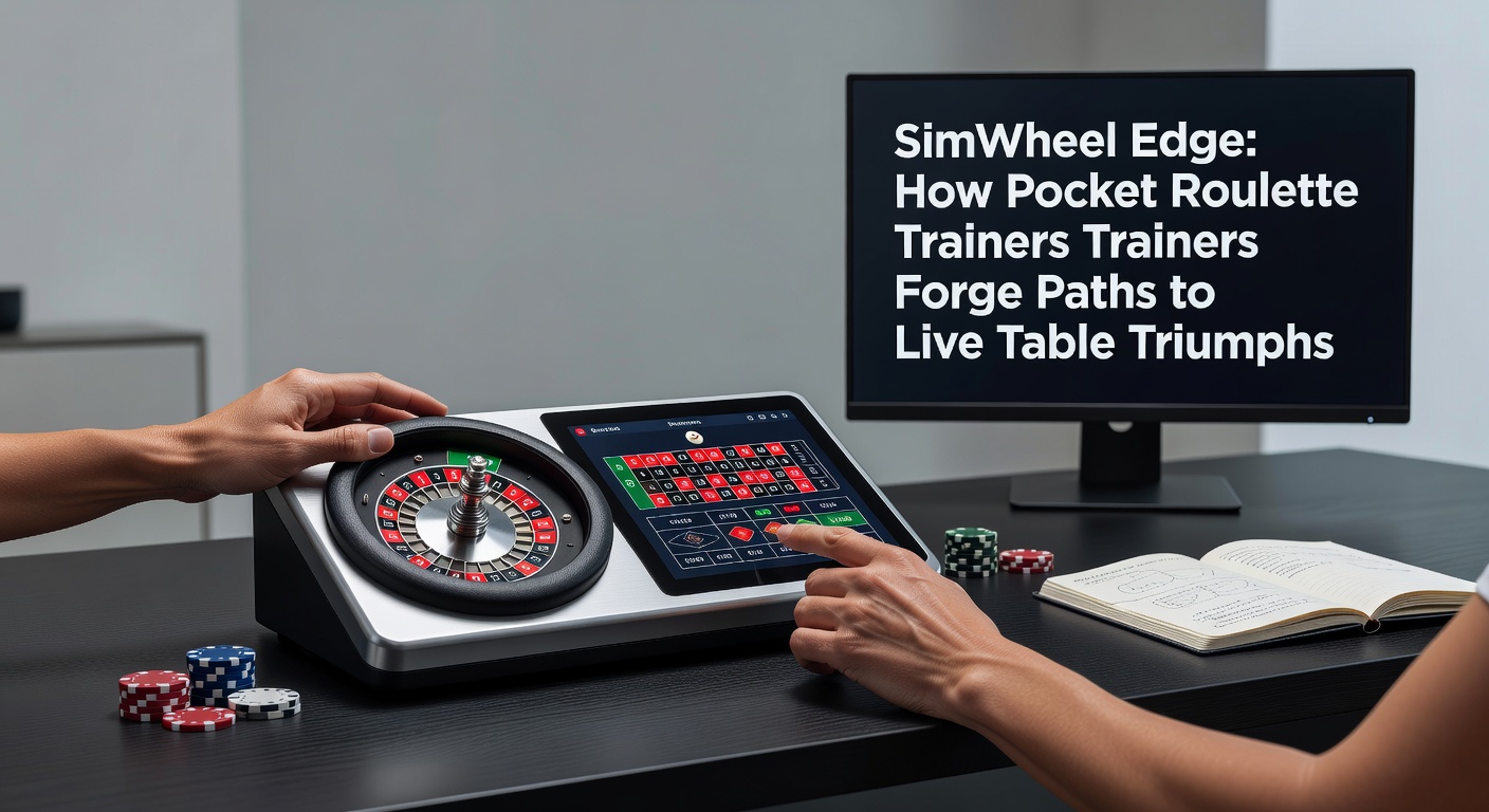 Schermafbeelding van de SimWheel Edge-app die een realistische roulettewiel-simulatie toont tijdens een trainingsessie op een mobiel apparaat