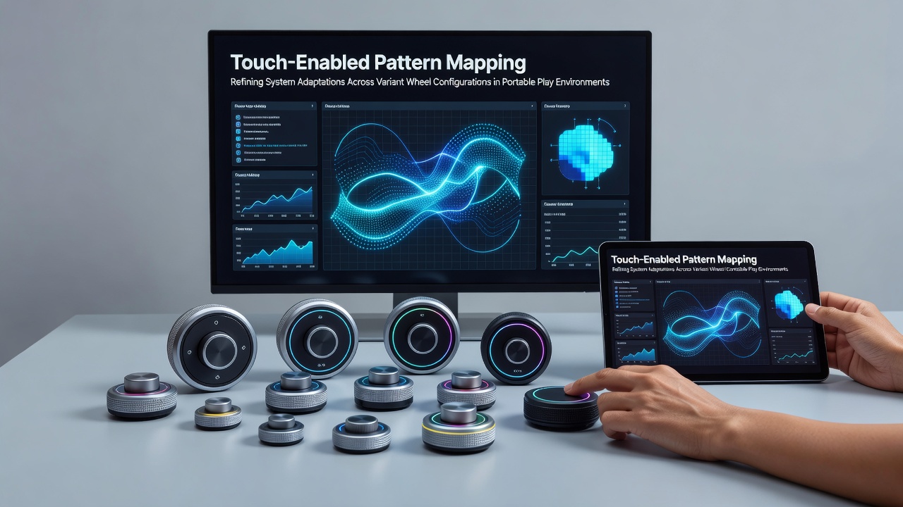 Touch-enabled pattern mapping interface op een tablet met wielconfiguraties in een mobiele speelomgeving