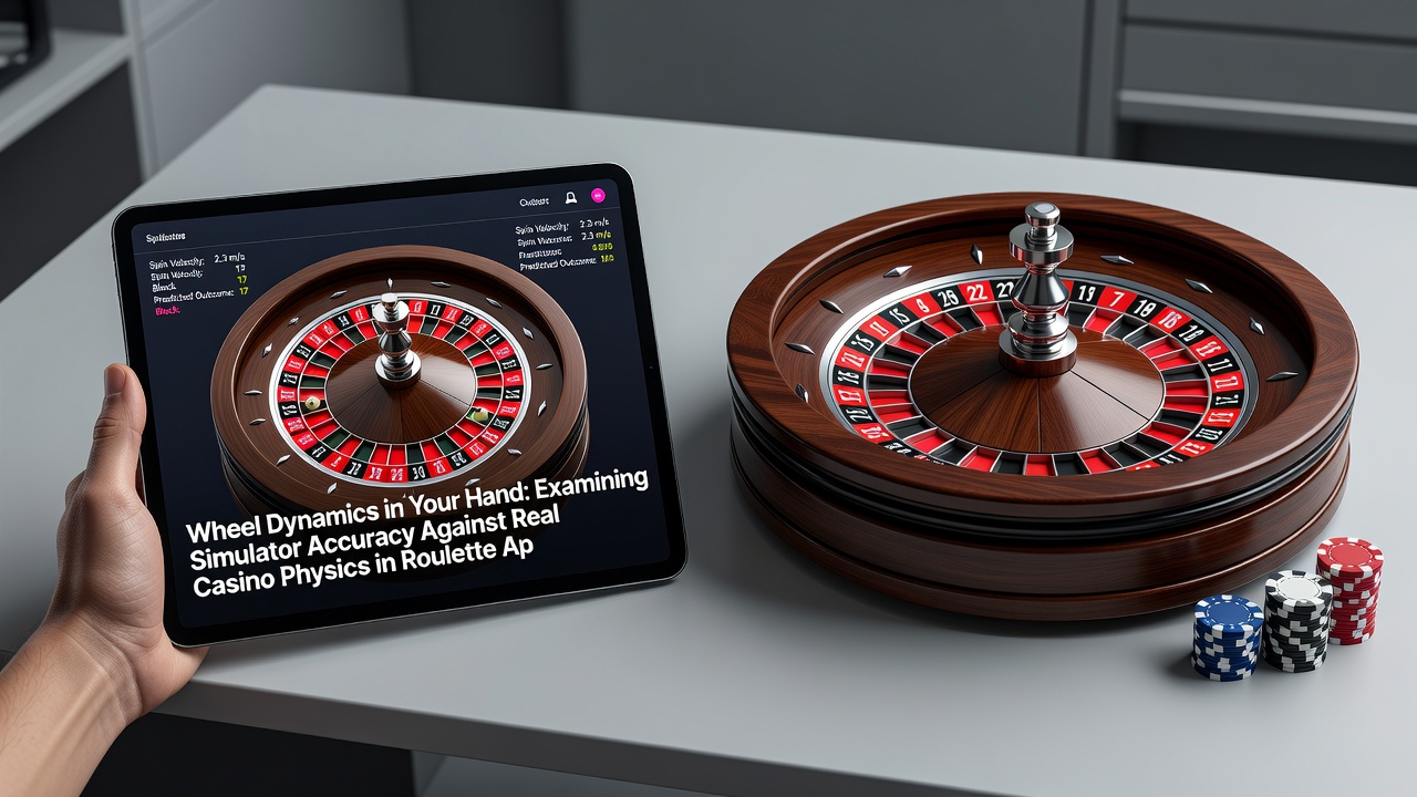 Grafiek die de deceleratiecurves van een app-simulator en een echt casino wiel naast elkaar toont