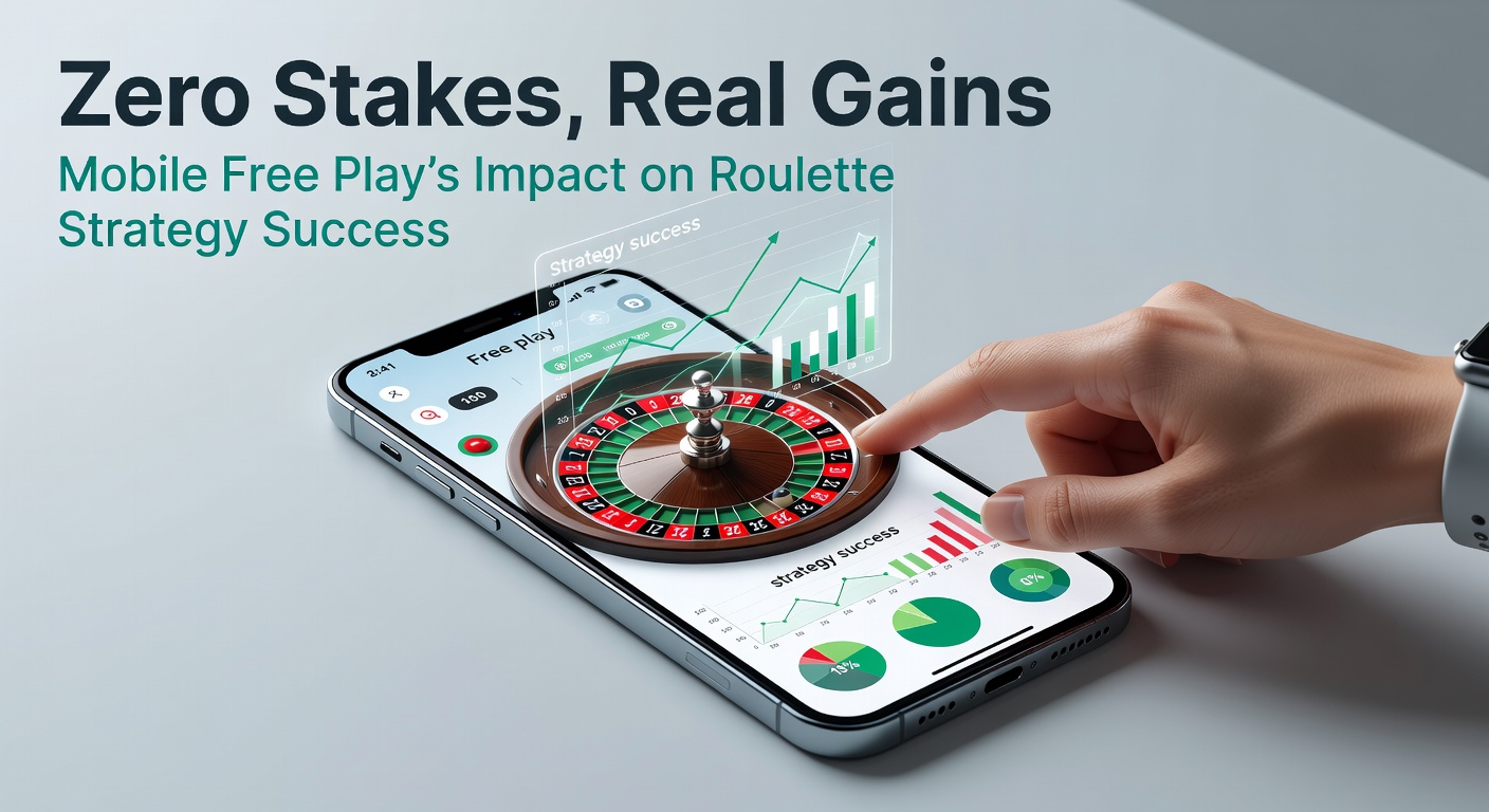 Mobiele roulette-app in actie met gratis spins op een smartphone-scherm, symboliserend risicovrije oefening